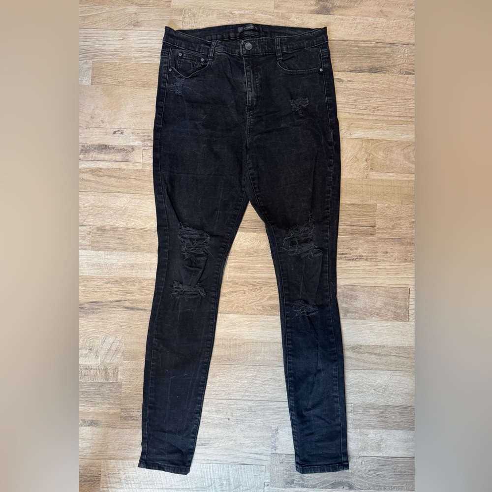 Dynamite Black Distressed Skinny Jeans - 29